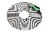 Ethome The World's Toughest Garden Hose, Ultra-Durable SmartSteelTM with 7" Nozzle Gun UK Standard, Lightweight, Ultra Flexible and Tangle Free, Cool to Touch, Tough and Durable