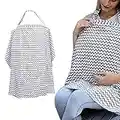 Boerni Large Nursing Cover, Breathable Breastfeeding Cover, Soft Breastfeeding Cover up for Full Privacy Breastfeeding Protection … (Grey)