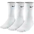 Nike Soken Lightweight Crew Paquete de 3 Pares Calcetines, Hombre, Blanco (White/Black), 38-42 EU