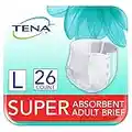 Tena Adjustable Incontinence Briefs, Super Absorbency, Large Waist, 26 Count