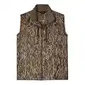 Mossy Oak Men's Standard Camo Sherpa 2.0 Fleece Lined Hunting Vest, Bottomland, Large