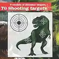 70 Shooting Targets: 8.5" x 8.5" | 9 models of dinosaur targets | firearms, airsoft, BB, rifles, pellet guns , archery |