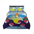 Franco Kids Bedding Super Soft Comforter and Sheet Set, 5 Piece Full Size, Pokemon