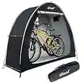 iCool Outdoor Bike Covers Storage Shed Tent, 210D Oxford Thick Waterproof Fabric, outdoor aluminum alloy bracket bicycle storage shed, neat tent bicycle cover, storage of 2 bicycles or tricycles-black