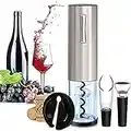 Heart Horse Electric Wine Bottle Opener Rechargeable Set, Stainless Steel Cordless Automatic Electric Corkscrew Set with Foil Cutter,Wine Vacuum Stopper, Wine Aerator Pourer for Gift