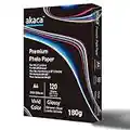 akaca Carta Fotografica Lucida Premium Glossy Photo Paper, A4 (210 x 297 mm), 120 Fogli, 180g, per Tutte Stampanti A Getto d'inchiostro