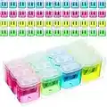 48 Pieces Pencil Sharpeners Manual Double Hole Pencil Sharpener with Lid Hand for Home School Office, Handheld Plastic Crayon Sharpener, Pink, Yellow, Green, Blue