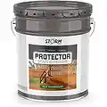 Storm Protector Penetrating Sealer & Stain Protector - Deck Protector, Fence Protector, Mahogany Stain, Redwood Stain, 5 Gallon (Cedartone)