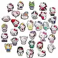 32pcs Anime Croc Charms PVC Kawaii Croc Charms Girly Croc Charms for Girls Kids Teens Cartoon Charms Clog Sandals Bracelet Wristband Shoe Accessories for Woman Party Favor