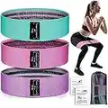 RenoJ Widerstandsbänder, Fitnessband Bootyband, 3 Set Resistance Bands Pull Up, Pilates Stoffbänder für Workout, Yoga, Training, Fitnessstudio, Zuhause