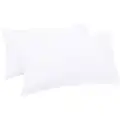 Amazon Basics - Paquete de 2 fundas de almohada de 400 hilos, 50 x 80 cm - Blanco