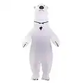 IRETG disfraz Oso polar adulto hinchable Osos blancos Vestido elegante Divertido traje de mono de oso marino fiesta de Halloween de Navidad juego de rol