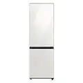 SAMSUNG 12.0 Cu Ft BESPOKE Compact Refrigerator w/Bottom Freezer, Flexible Slim Design for Small Spaces, Even Cooling, Reversible Door, LED Lighting, Energy Star Certified, RB12A300641/AA, White Glass