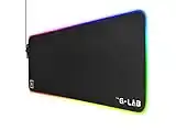 The G-Lab Pad Rubidium - Tapis de Souris Gaming RGB - Tapis de Souris Gamer XXL - Rétroéclairage LED - Hydrorésistant - Tissu Haute Précision - Base Antidérapante en Caoutchouc (RGB)