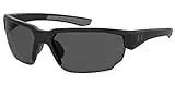 Under Armour Men's Blitzing Wrap Sunglasses Polarized, Matte Black, 70mm, 9mm