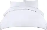 Utopia Bedding Housse de Couette 200x200 cm avec 2 Taies d'oreiller 50x75 cm (Blanc) - Parure de Lit 200x200 cm - Ensembles de Housses de Couette en Microfibre brossée Douce