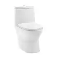 Swiss Madison SM-1T112 Ivy One Piece Elongated Toilet Dual Tornado Flush 0.8/1.28 GPF (Soft Closing Seat Included), White