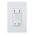 Enerlites DWHOS-W Humidity Control Switch by 2-in-1 Humidity Motion Sensor Switch, Bathroom Fan Switch, Motion Sensor Switch, to Control Fan and Lights Separately, DWHOS, White