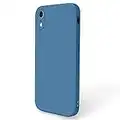 Yisica 1 Piezas Funda para iPhone XR, Funda de Silicona con Diseño Especial de Borde Recto, Protección Completa para iPhone XR, Azul Marino