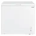 198ltr Chest Freezer in White with Built in Hinges, F Rated and 1 x Freezer Basket - Freezer to Fridge Conversion