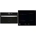 Micro ondes Grill Encastrable Whirlpool AMW730NB - Micro-Ondes + Grill Integrable Noir - 31 litres - 1000 W & WS Q4860 NE plaque Noir Intégré (placement) 60 cm Plaque avec zone à induction 4 zone(s)