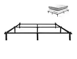 zizin Marco de cama tamaño King para somier, de metal, resistente, ajustable de 7 pulgadas, resistente, Compack de 9 patas para juego de colchón (King)