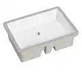 MEJE #T2814 Lavandino da bagno sottopiano da 27,8 x 14 pollici, lavabo in ceramica rettangolare per lavabo da bagno, bianco