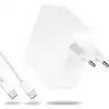 Adattatore di alimentazione per caricabatterie USB C 61W/65W per Mac Pro 13, 15 pollici, nuovo Mac Air 13 pollici 2020/2019/2018, Mac 12 pollici, alimentatore per iPad Pro 12,9/11 pollici, tipo C