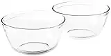 Anchor Hocking 4-Quart Glass Mixing Bowl, Set of 2, Clear