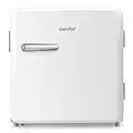 COMFEE' RCD50WH1RT(E) 47L Mini frigo tavolo mono porta, design Retrò, controllo temperatura regolabile, adatto per casa, ufficio e altre applicazioni domestiche | Colore bianco