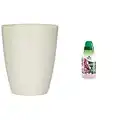 greemotion Vaso in plastica per Le Orchidee con Fondo sollevato & ldquo;Ornella & rdquo;, Diametro ca. 13 cm x Altezza ca. 15 cm, Vaso per Orchidea, Bianco & Fito Orchidee Plus, Concime