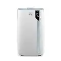 De'Longhi Portable Air Conditioner 14,000 BTU,cool extra large rooms up to 700 sq ft UV-C technology,motorized airflow,quiet,remote, AC Unit, window venting kit,EX390UVCARE, White