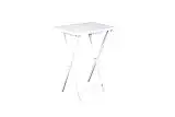 PJ Wood Tv pliant Plateau de table & Snack blanc