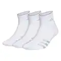 Adidas Mens Superlite Quarter 3 Pairs SOCK PREPACK, White, Large US