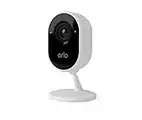 Arlo Indoor Telecamera WiFi Interno, 1080p HD, 130° Visione Notturna, Sirena, Rilevamento Movimento, Audio Bidirezionale, Compatibile con Alexa, 90 Giorni Arlo Secure Inclusi, 1 Telecamera, Bianca