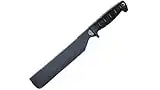 Ontario Knife Company 8683 SP8 Machete Survival 10"" Sawback Blade, Cordura and Leather Sheath, Black, one Size