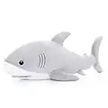 Lazada Shark Plush Pillow Stuffed Shark Animal Toys Soft Hugging Pillows Gray 21.5''…