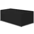 PATIO PLUS Cubiertas de Muebles de jardín, Cubiertas de Muebles de Patio Impermeable Anti-UV a Prueba de Viento Cubierta de Mesa de jardín, Negro 280x204x106cm