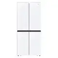 Hisense RQ563N4GW1 Frigorifero 4 Porte con Tecnologia Total No Frost, 432 L, Ante in Vetro Color Bianco