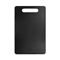 Fotouzy Plastic Utility Cutting Board with Handles, Food Safe PP Material, BPA Free, Dishwasher Safe, Thick Chopping Board, Large Size, Easy Grip Handle, for Kitchen (Black)