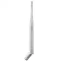 DERICAM Universal 2.4G 5dBi WiFi Antenne pour caméra de sécurité/routeur, WiFi Booster, Antenne Amovible, Expander Gamme sans Fil, RP-SMA connecteur Femelle à l'intérieur, 5dBi, Blanc