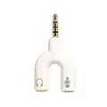 bopely Adaptateur De Casque, Microphone Séparateur De Casque 3.5mm Audio Micro Audio Combo Y pour Ordinateur Portable Pc