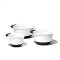 OXO Good Grips Mixing Bowl Set with Black Handles, 3-Piece