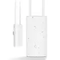 【Gigabit Port 48V PoE 4 Modes】Outdoor WiFi Extender 1200Mbps Weatherproof Outdoor Access Point Dual Band 2.4G 5GHz, Covers up to 600ft & 120 Devices, High Power WiFi Access Poin Wireless Access Point