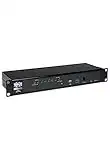 TRIPP LITE 8-Port Steel Rackmount IP KVM Switch with On-Screen Display (B022-U08-IP), Black