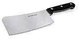 Fackelmann Nirosta Macheta Cocina Japonesa Mega, apto para trinchar carne con hueso, Cuchillo Carnicero Profesional,27x6,7cm, Colores Negro e Inoxidable, 27cm, 1ud, 3 años de garant.