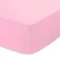 British Home Bedding - Plain Polycotton Percale Fitted Bed Sheets - Shrinkage and Fade resistant with a soft luxurious finish (Pink, 4FT Small Double)