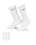 Nike Cushioned Crew Socks Socken 3er Pack (46-50, White/Black)