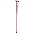 Faltbarer Gehstock Aluminiumlegierung Teleskop Wanderstock Leichter, Rutschfester Walking Stick Trekking-Bergsteigerstock Höhenverstellbarer Spazierstock für Männer, Frauen, Senioren, Mobilität(Rot)