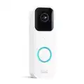 Blink Video Doorbell | Two-way audio, HD video, motion and chime app alerts, easy setup, Alexa enabled, Blink Subscription Plan Free Trial — Wired or Wireless (White)